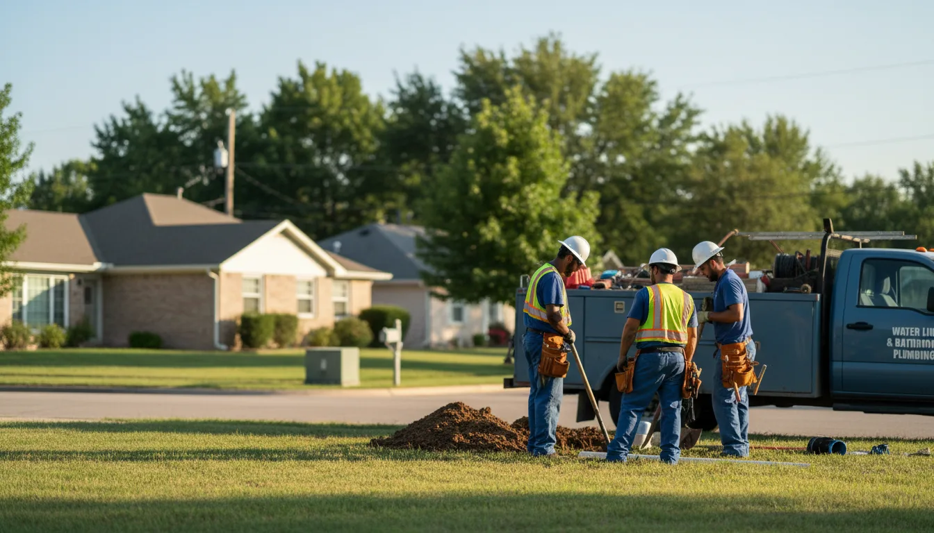 Residential water line and bathroom plumbing service in Edgerton, MO